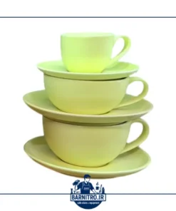 دست فنجان (کاپ) قهوه زرد کافه‌ رستوران | اسپرسو، کاپوچینو و لته